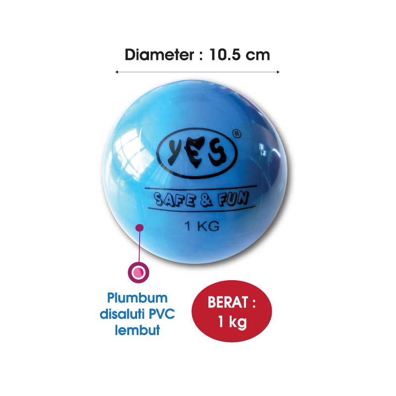 Peluru disaluti PVC lembut (Objek Sfera) - 软式铅球 – 外层 PVC - Soft Training Shot (Sphere Object)