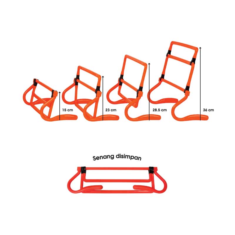 Adjustable Hurdles (4 heights) - 折叠式可调节跨栏 (4高度)