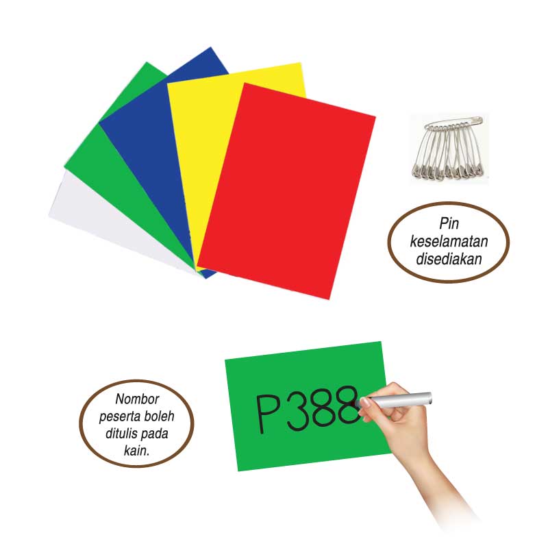 Kain Nombor Bib - 选手号码布 - Number Bibs