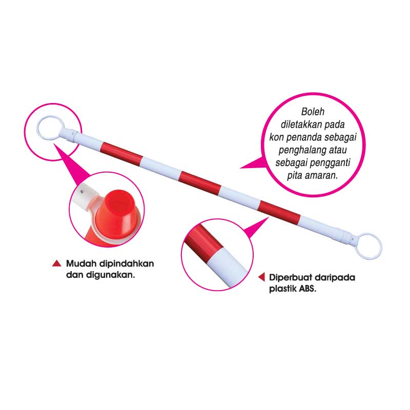 Palang Kon Boleh Dilaras - 可伸缩训练锥连接杆 - Retractable Cone Bar