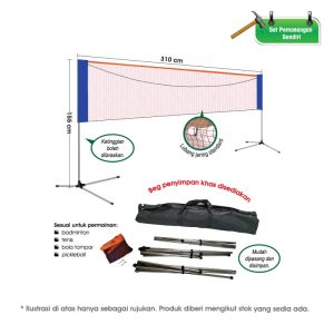 Jaring & Tiang Multifungsi Mudah Alih - 多用途便携式网架 - Portable Multifunctional Net Stand