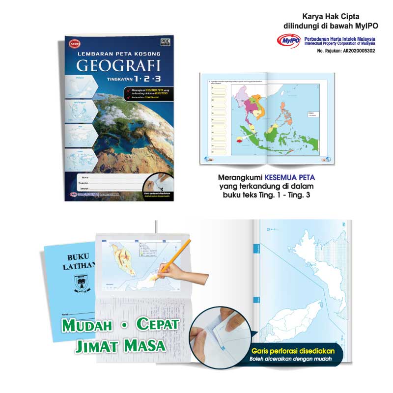 Buku Lembaran Peta Kosong - Geografi