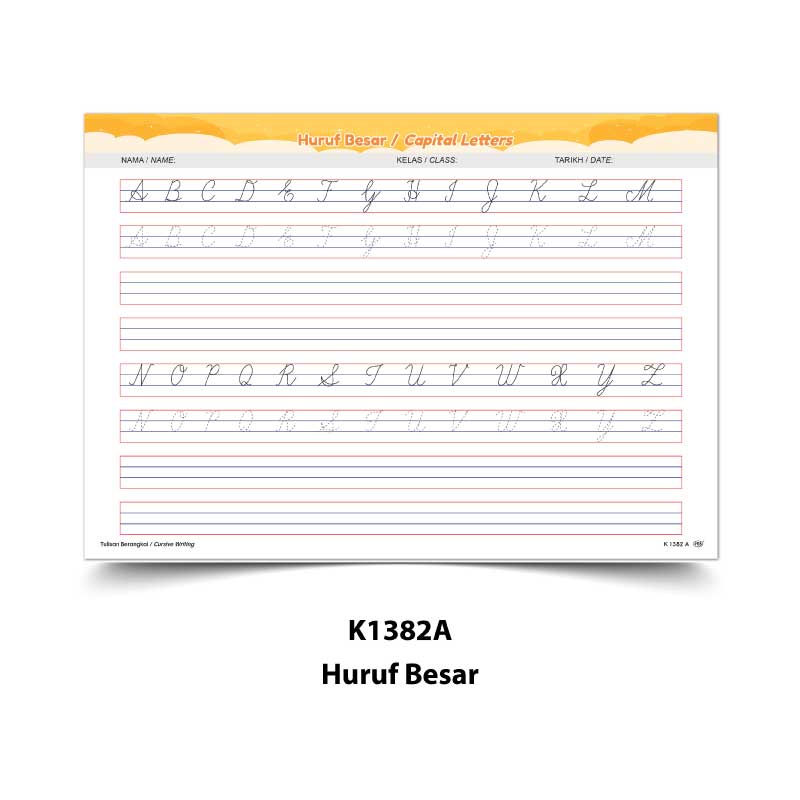 Lembaran Rangkai Kata - Cursive Writing Worksheet - Image 3