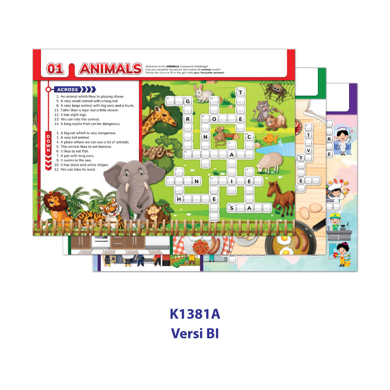 Lembaran Praktis Silang Kata - 字字乐闯关 - Crossword Practice - Image 3