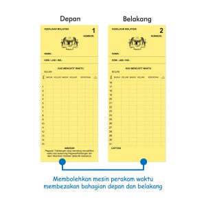 Kad Perakam Waktu (Punch Card) Jabatan Kerajaan