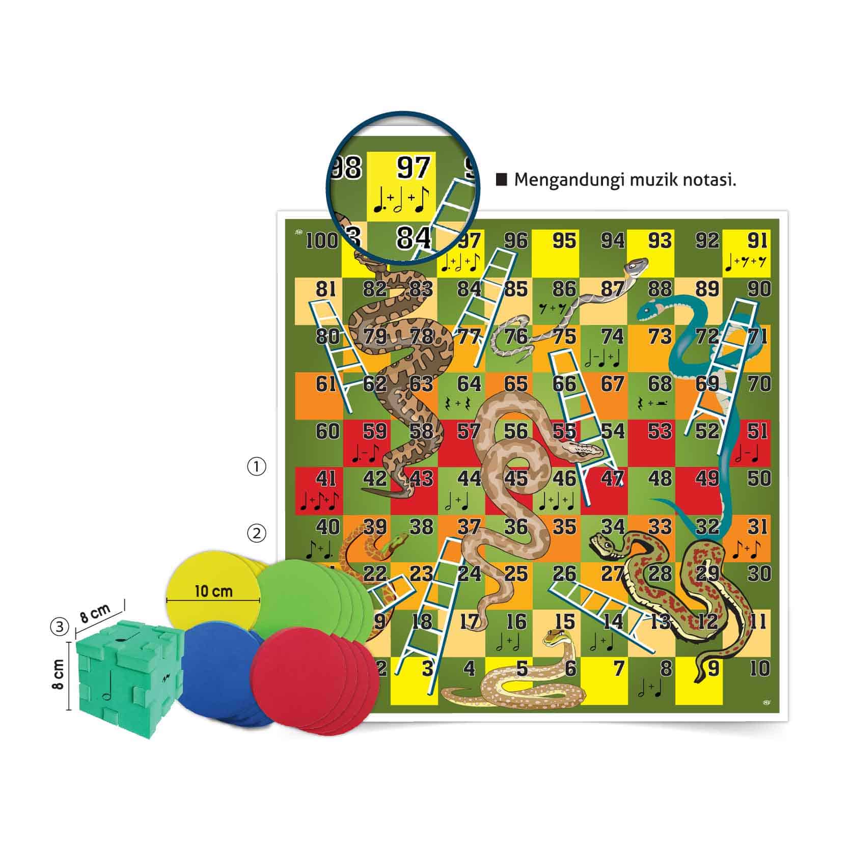 Snakes and Ladders (with music notes)
