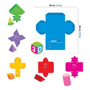 Set Demo Bentuk 3D - 3D展开图