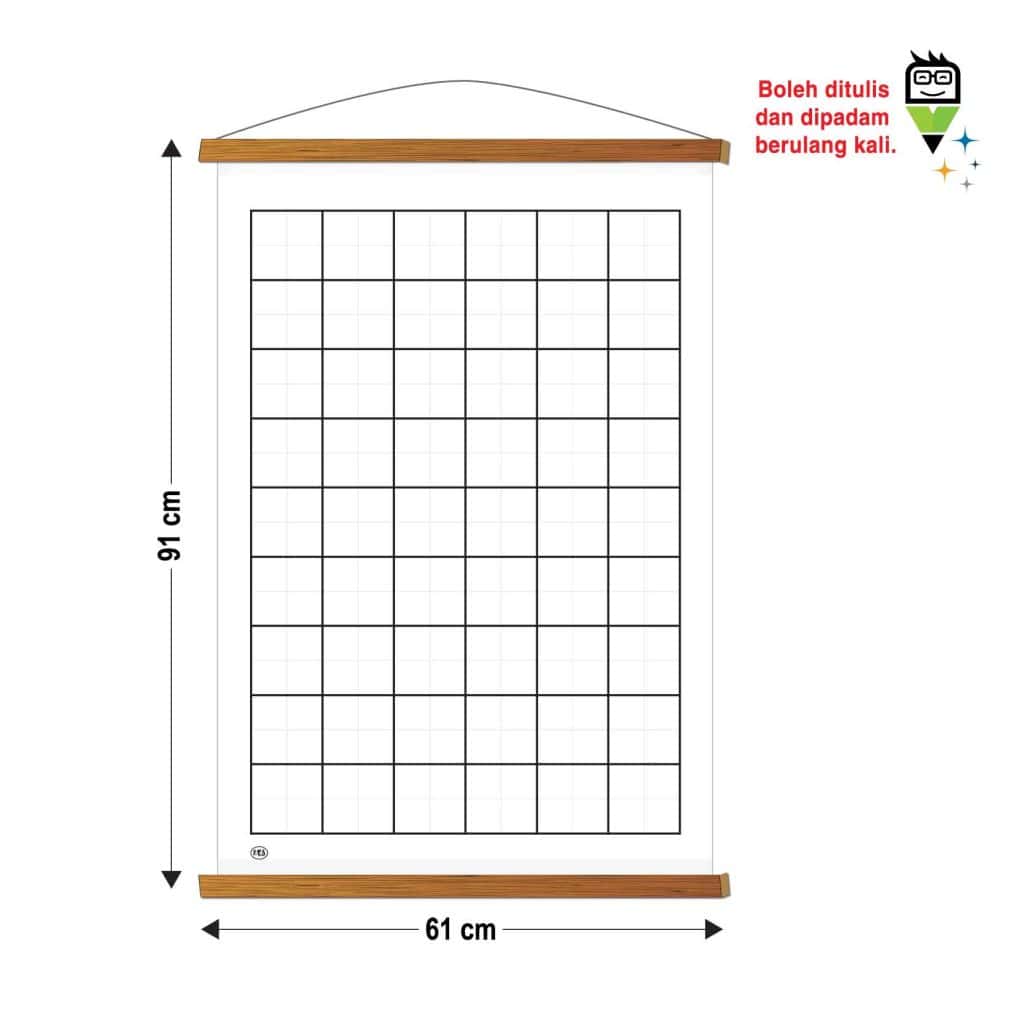 Papan Gulung Pengajaran Nombor - 可卷式数字教学白板