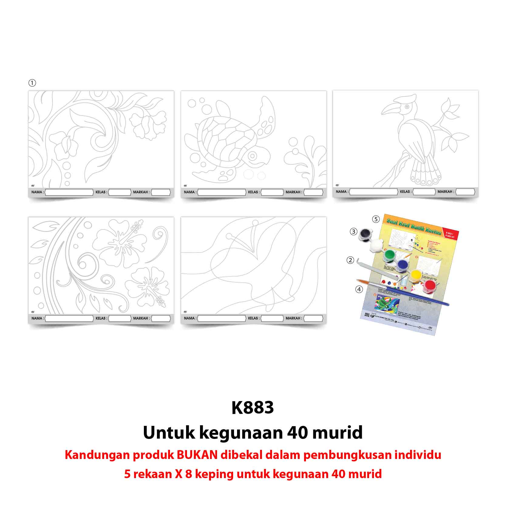 Seni Kraf Batik Kertas (Teknik Resis) - 蜡染巴迪 - Image 3