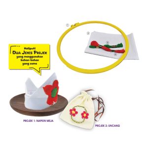 Set Penghasilan Napkin Meja dan Uncang