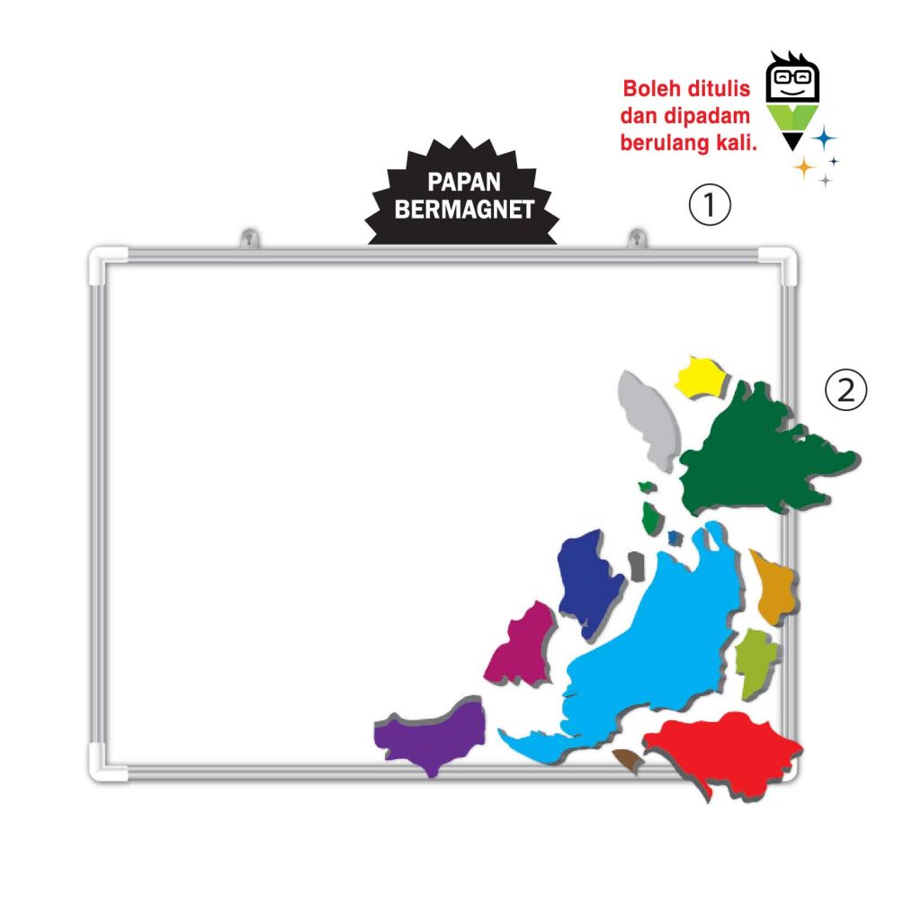 Peta Malaysia Bermagnet