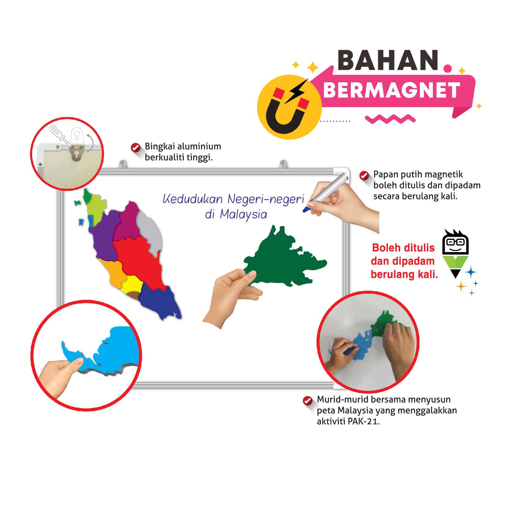 Peta Malaysia Bermagnet - Image 2