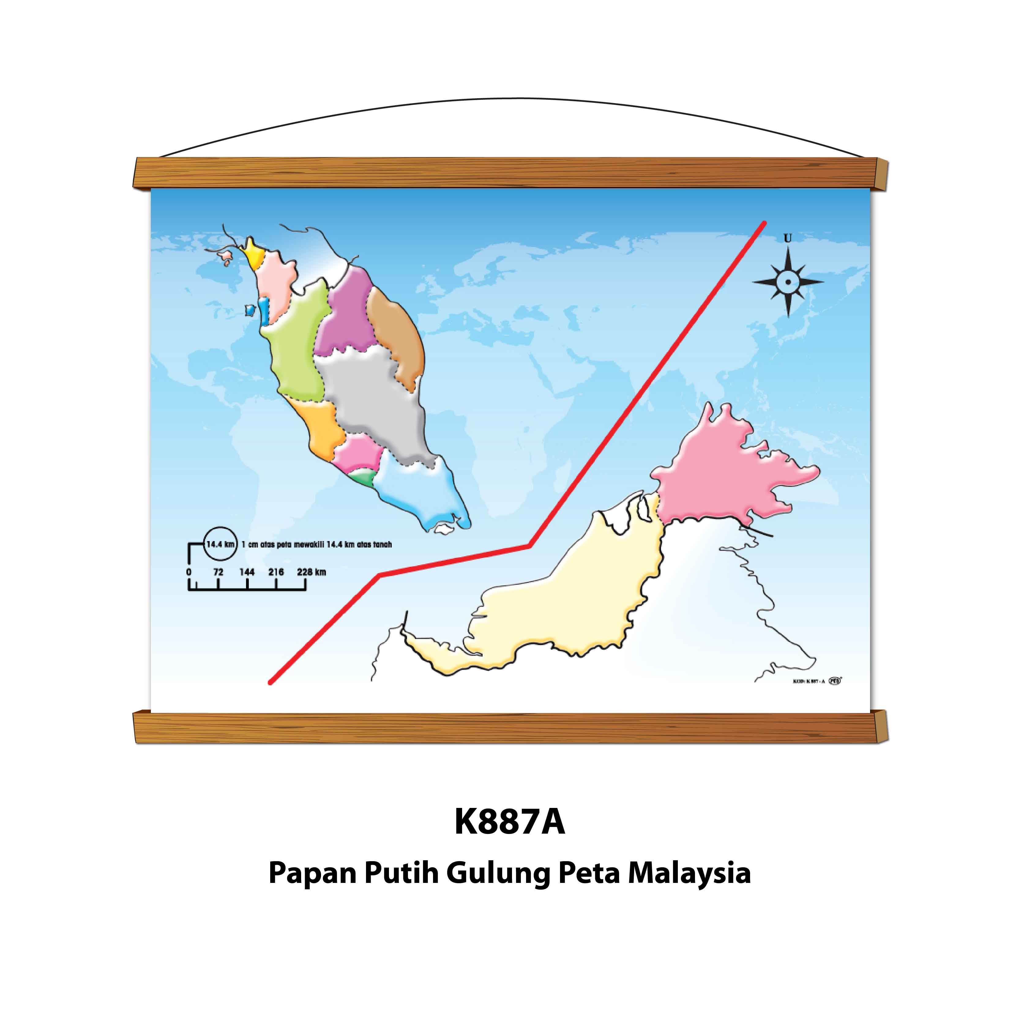 Papan Putih Gulung Peta - Image 2