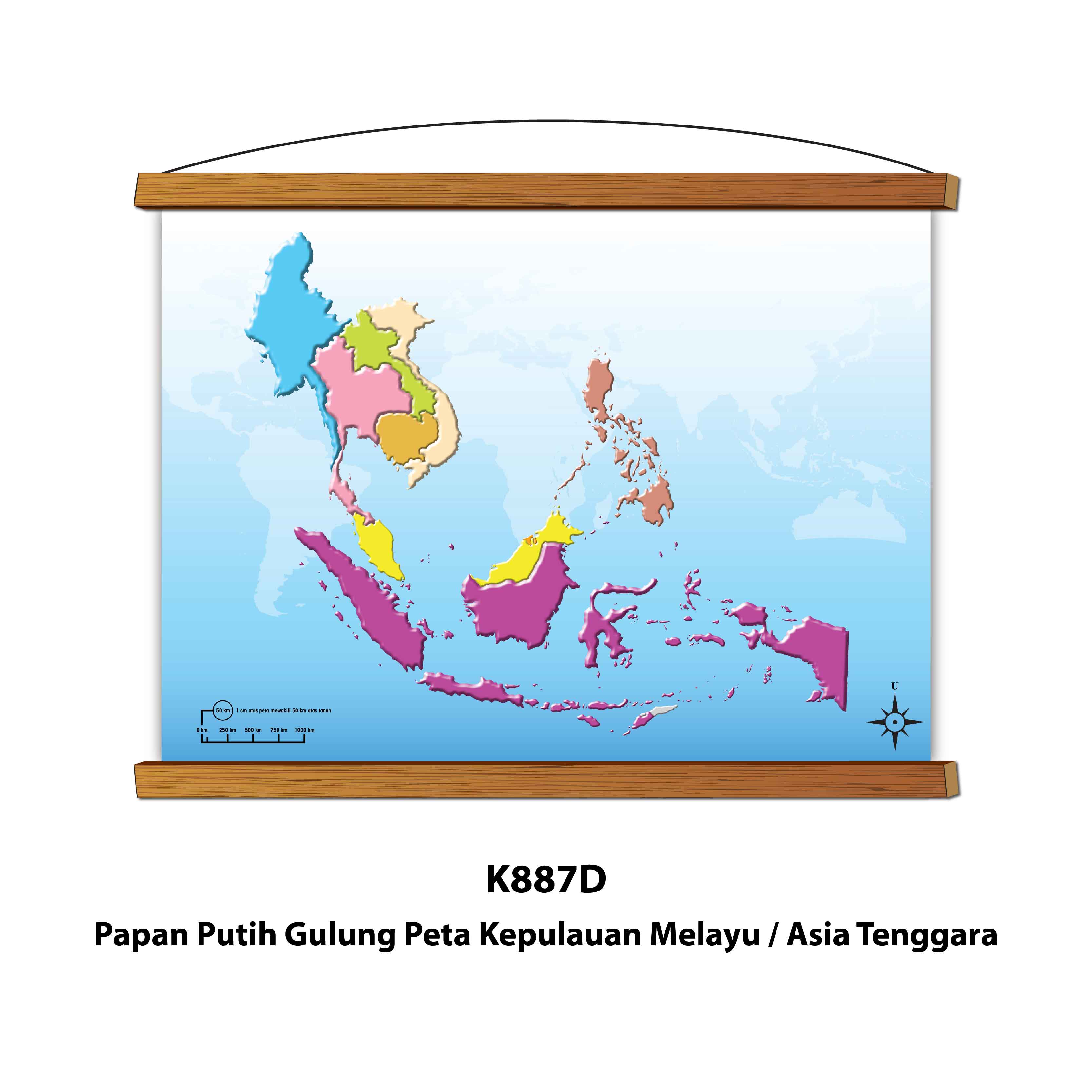 Papan Putih Gulung Peta - Image 5