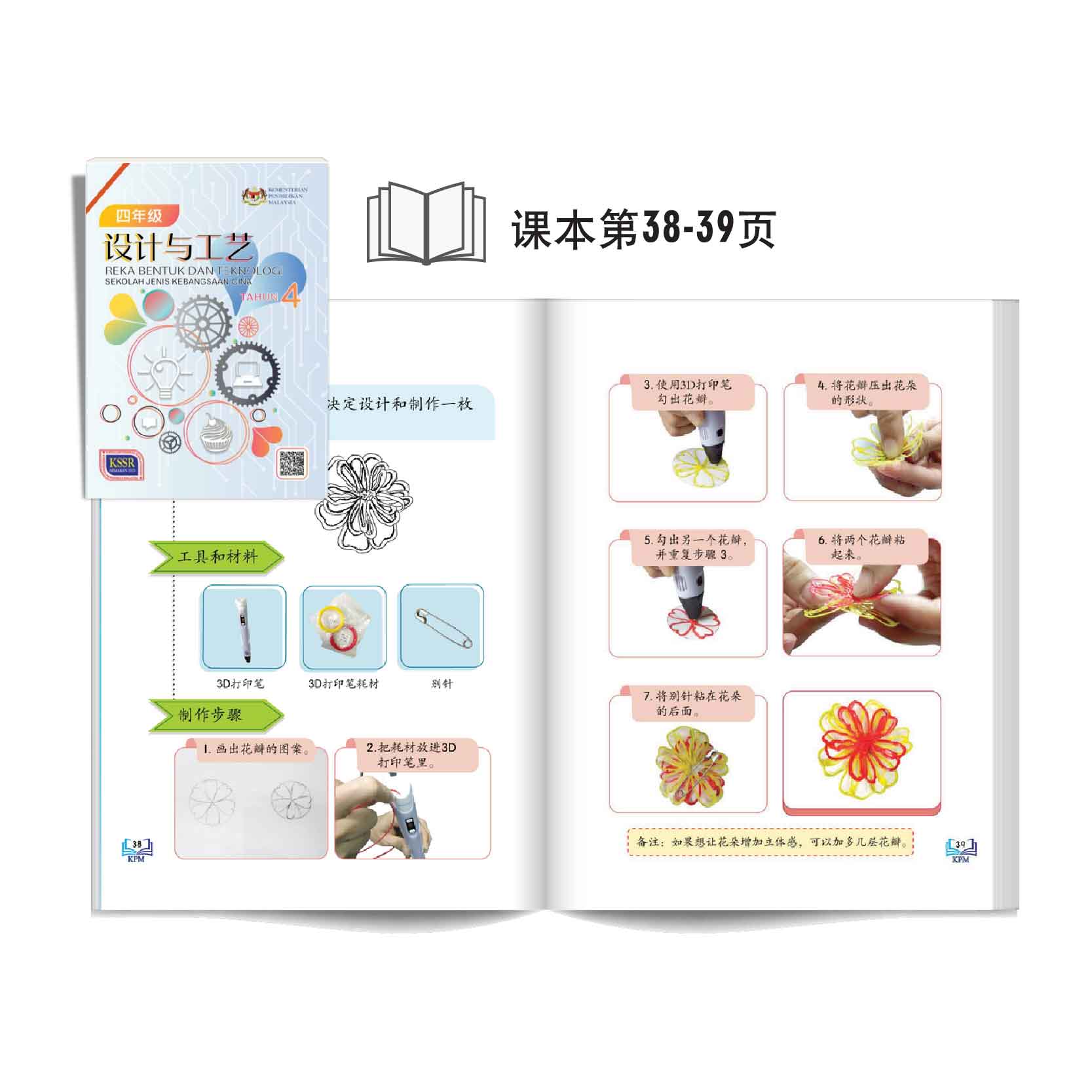 Set Penghasilan Kerongsang Bunga - 花朵胸针材料包 - Image 2