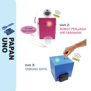 PAPAN UNO - Set Penghasilan Robot Penjaga Air Tanaman & Tabung Saya