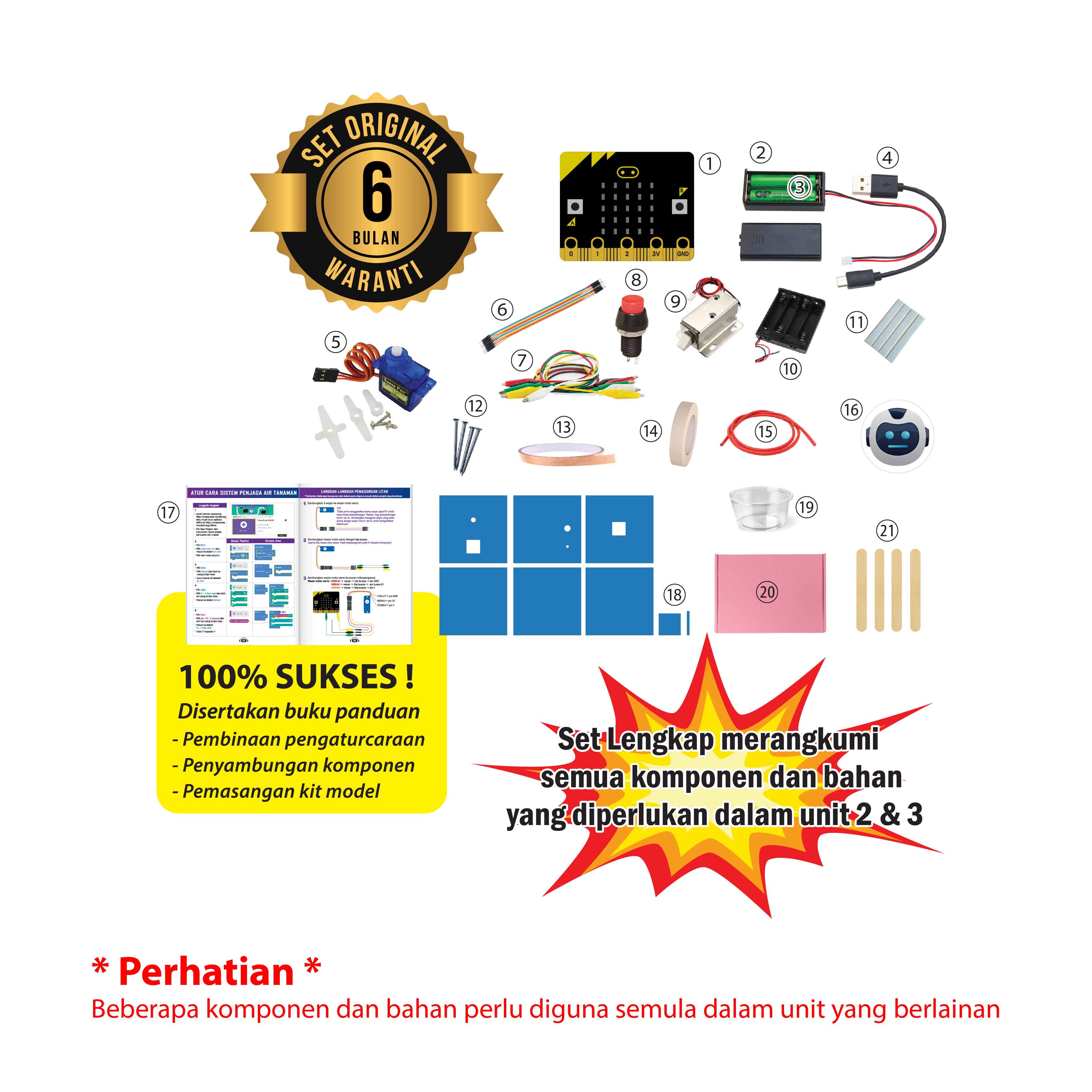 Papan micro:bit - Set Penghasilan Robot Penjaga Air Tanaman & Tabung Saya - Image 2