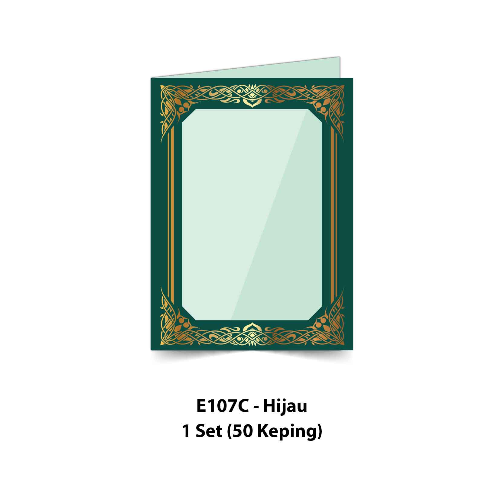 Folder Sijil Eksklusif (Hot Stamping + Window With PVC) - Rekaan Seni Ukiran Motif Flora - Image 7