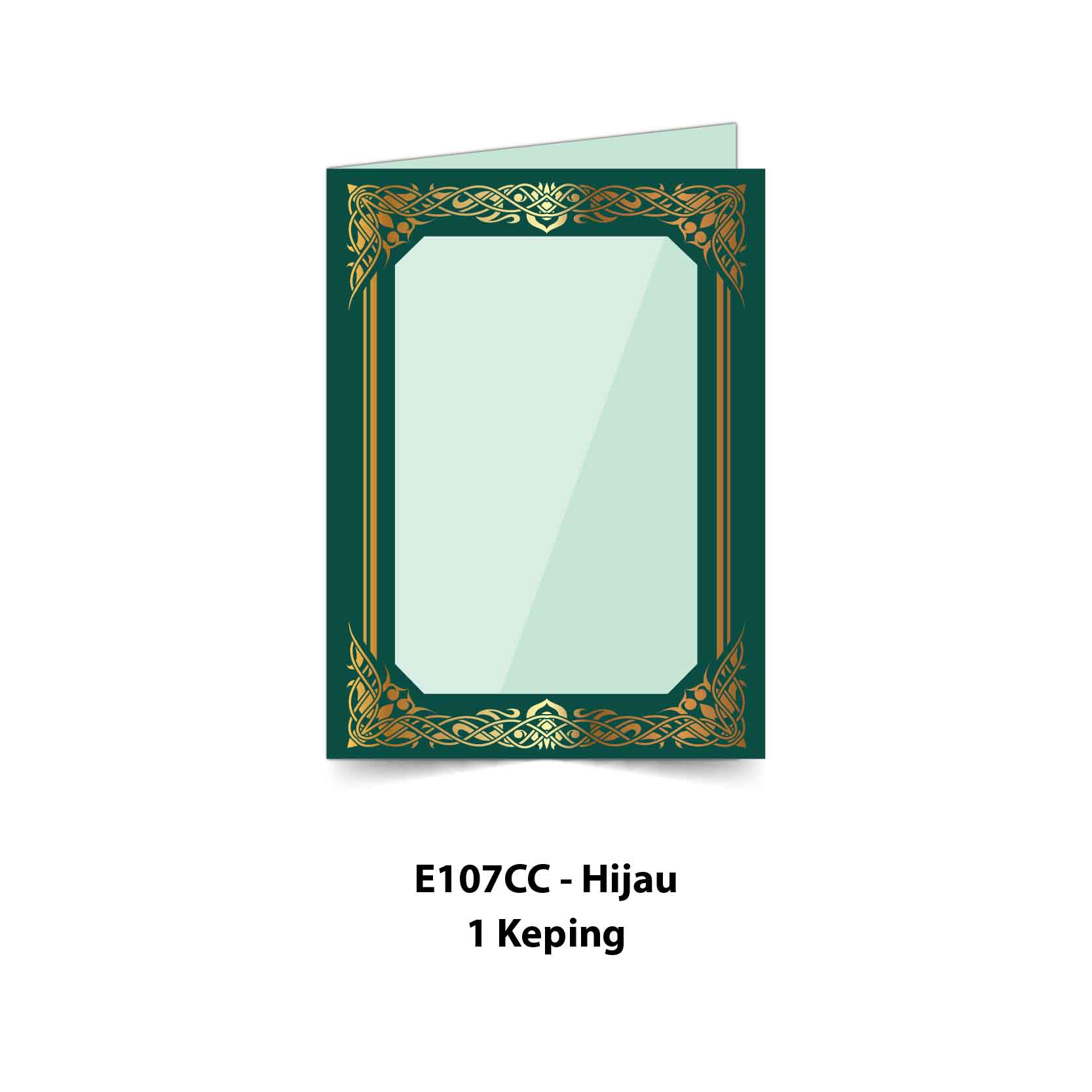 Folder Sijil Eksklusif (Hot Stamping + Window With PVC) - Rekaan Seni Ukiran Motif Flora - Image 6