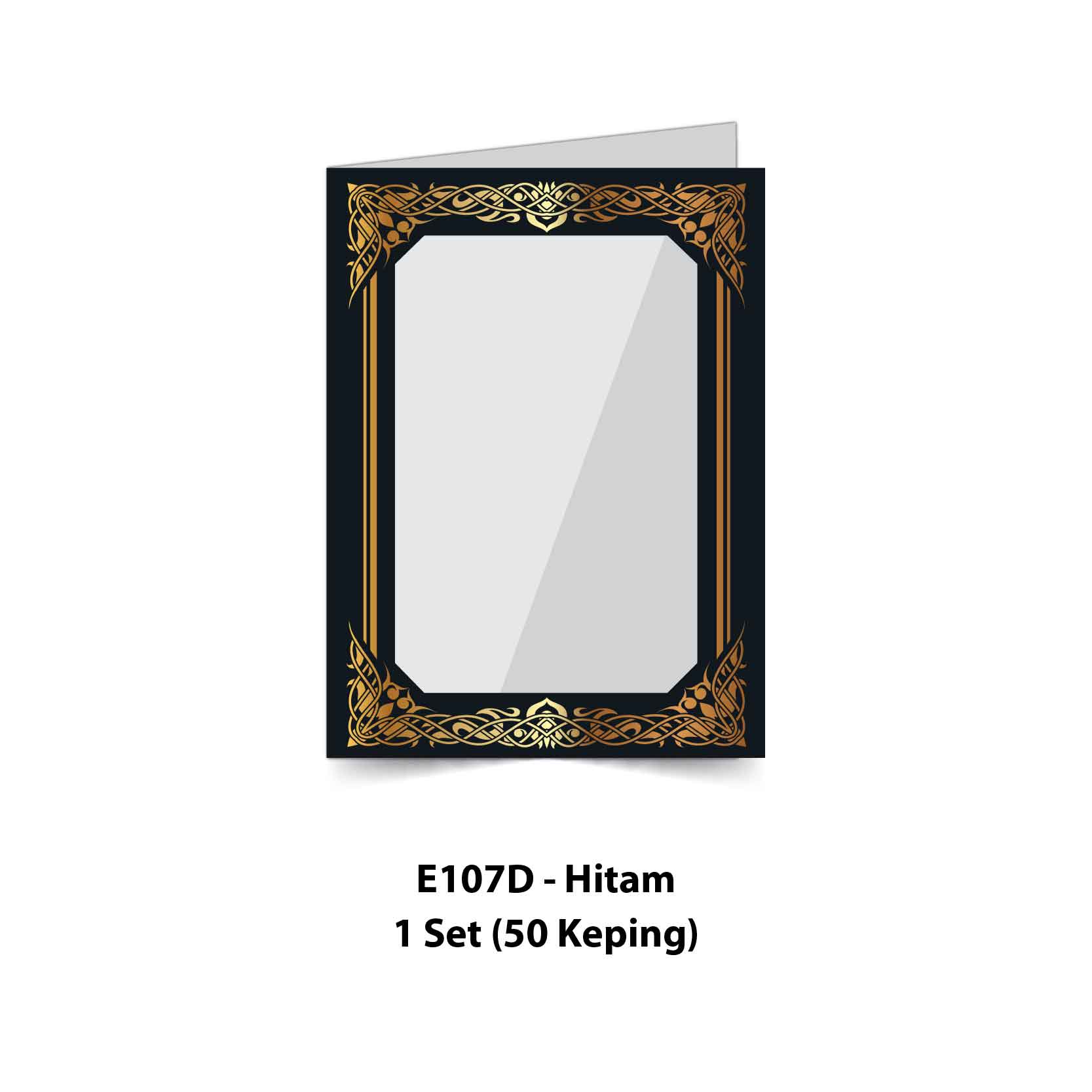 Folder Sijil Eksklusif (Hot Stamping + Window With PVC) - Rekaan Seni Ukiran Motif Flora - Image 9