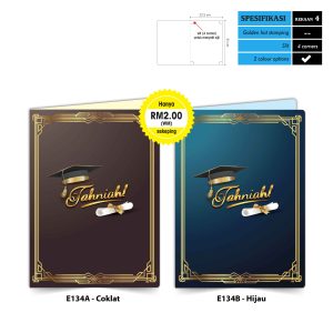 Folder Sijil Graduasi (Pengijazahan) - Rekaan 4 (Book Style)